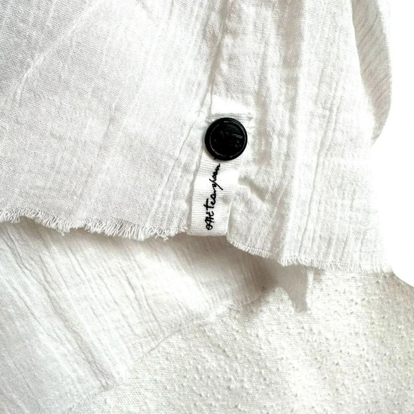 One Teaspoon NWT Devil’s Ladder Hand Cut Shirt in white SMALL - Picture 6 of 8